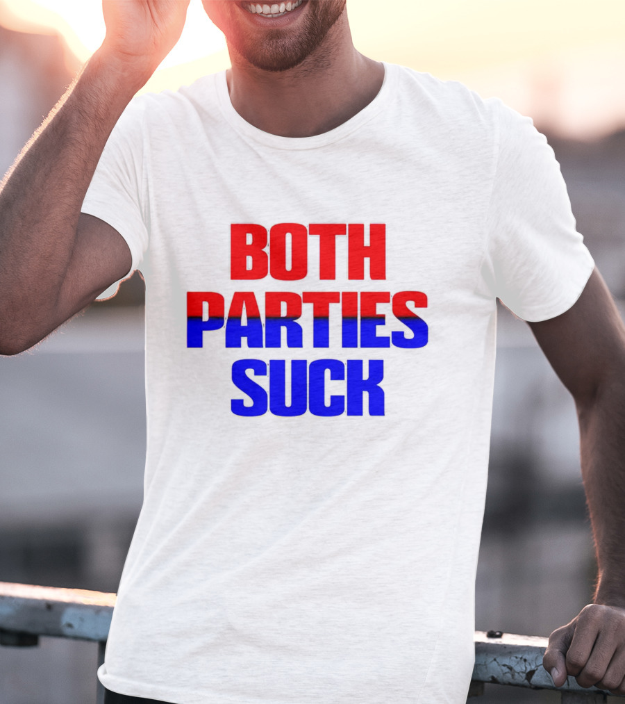 Both Parties Suck Red Blue Political T-Shirt