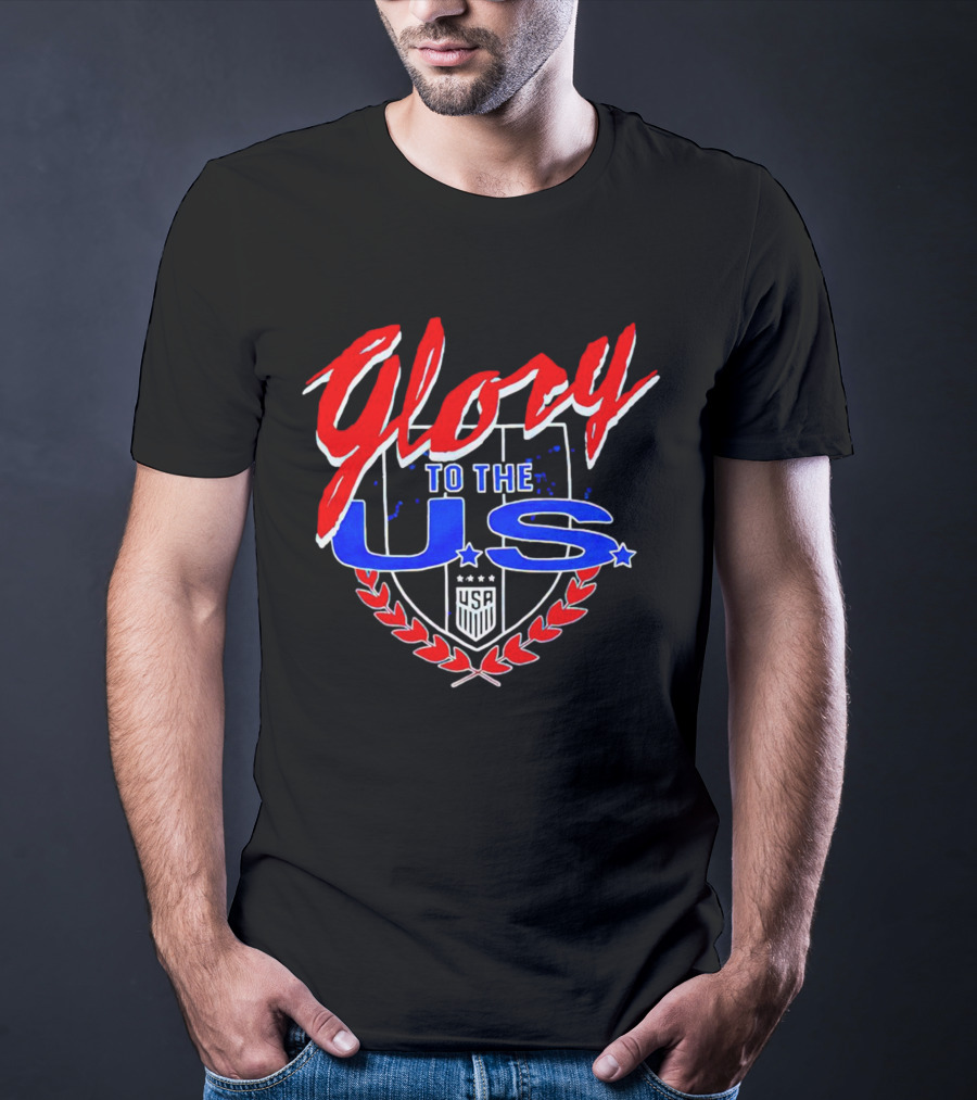 Glory To The U.S. Vintage USA Shield With Laurel And Stars T-Shirt