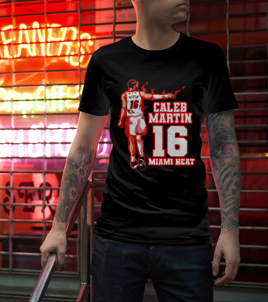 Caleb Martin 16 Miami Heat NBA Player T-Shirt