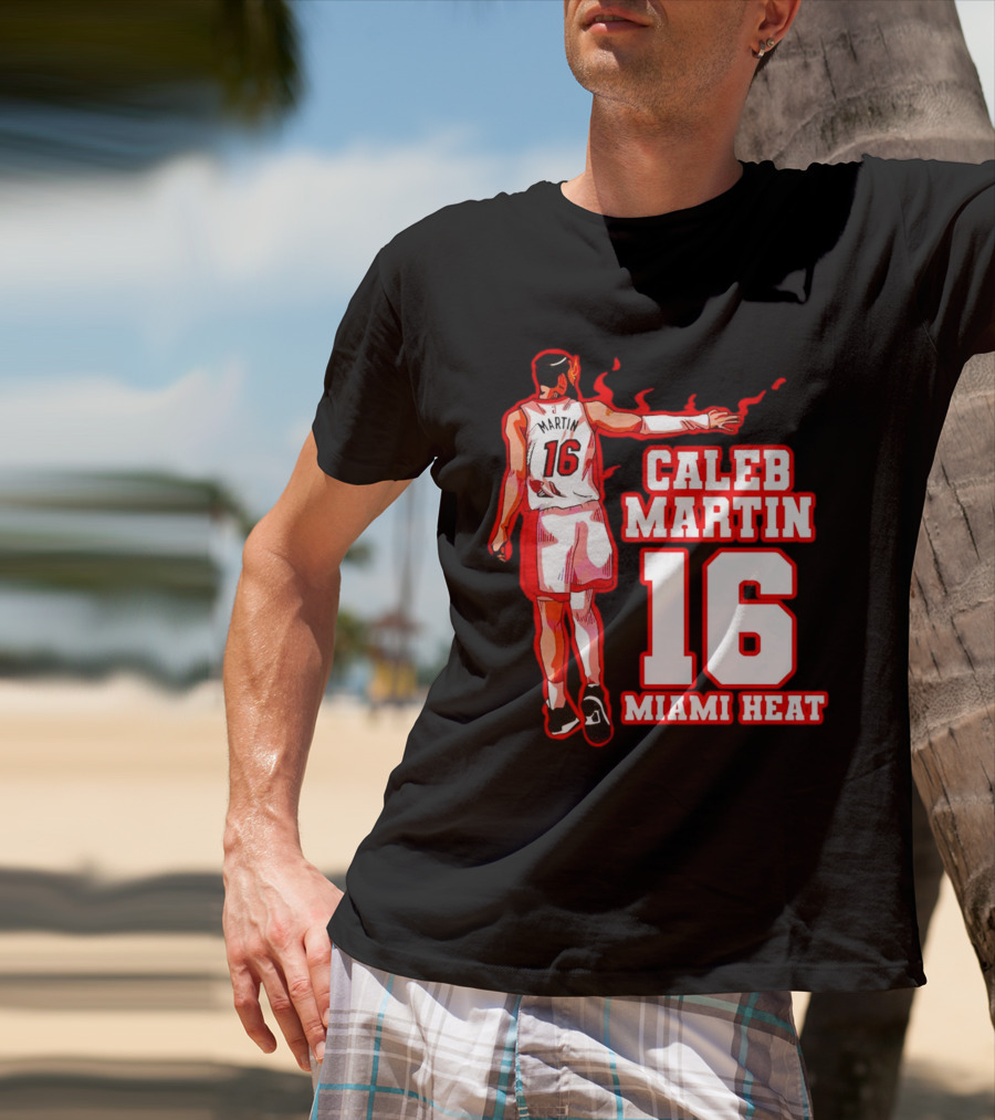Caleb Martin 16 Miami Heat NBA Player T-Shirt