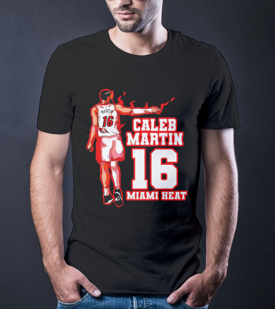 Caleb Martin 16 Miami Heat NBA Player T-Shirt
