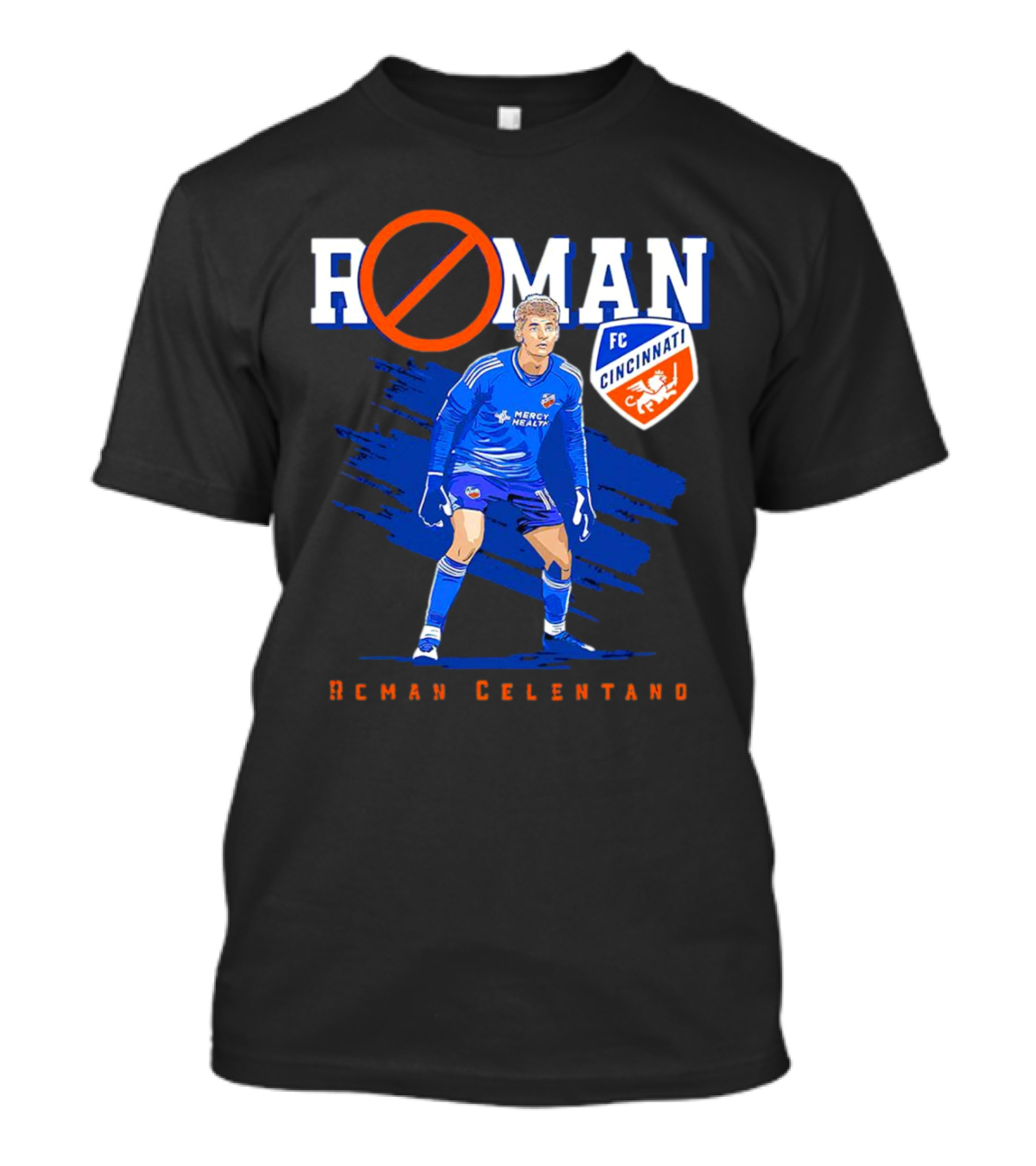 Roman Celentano FC Cincinnati Player Text T-Shirt