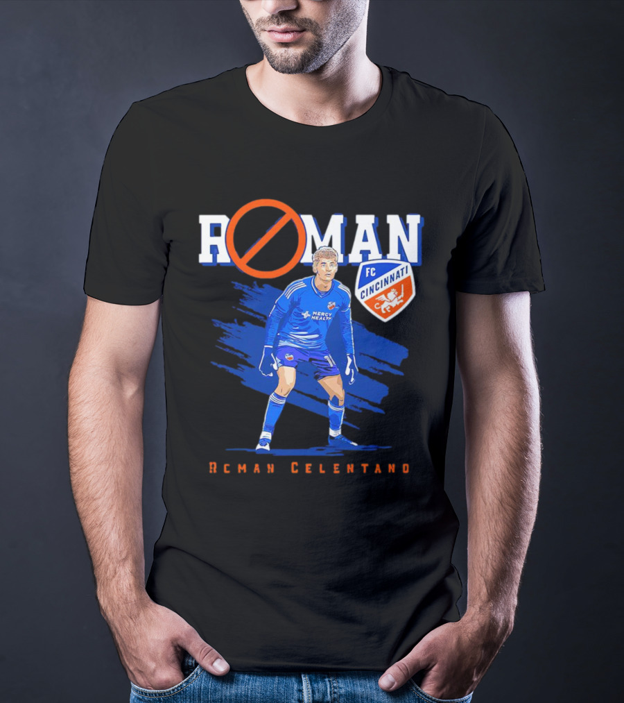 Roman Celentano FC Cincinnati Player Text T-Shirt