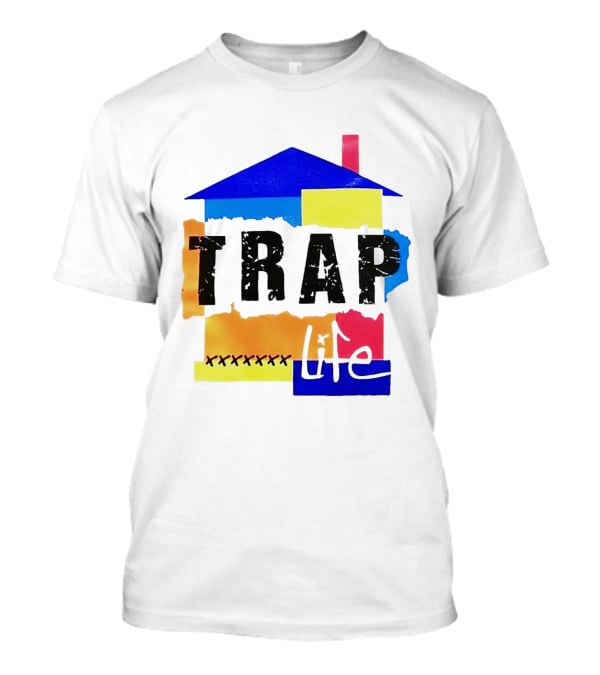 TRAP Life House Design Multicolored Blocks And X Marks T-Shirt