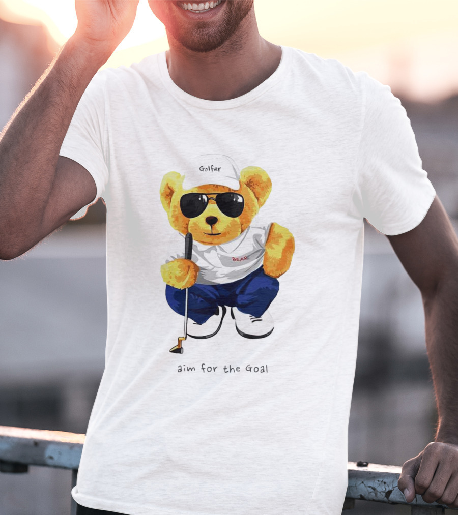 Golfer Bear Aim For The Goal T-Shirt