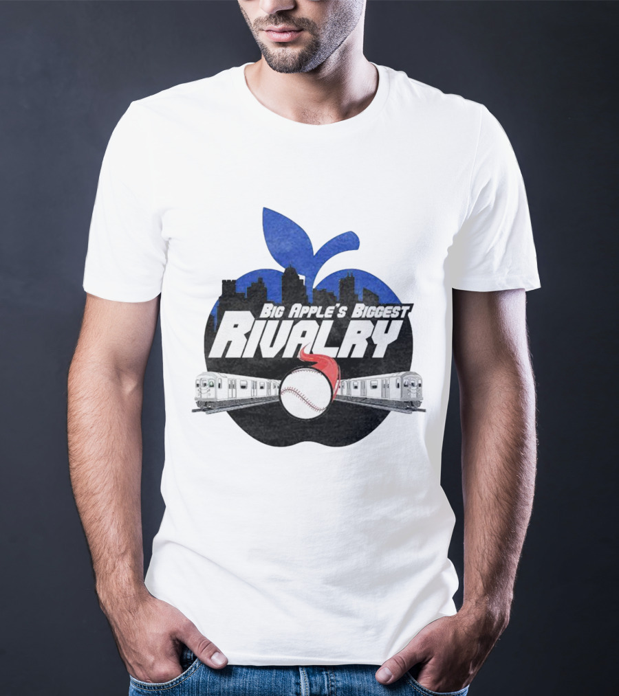 Big Apple's Biggest Rivalry Subway Baseball Skyline T-Shirt