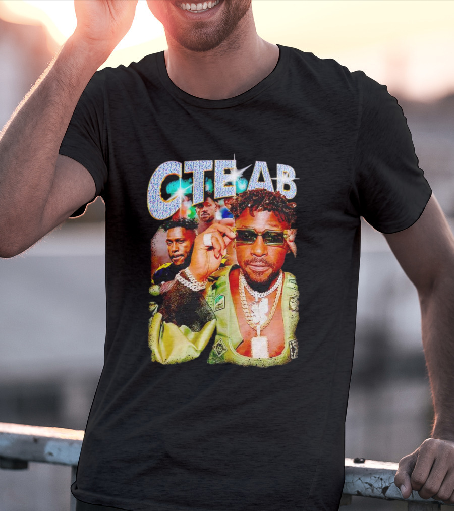 CTE AB Antonio Brown Vibrant Portrait With Sunglasses And Jewelry T-Shirt