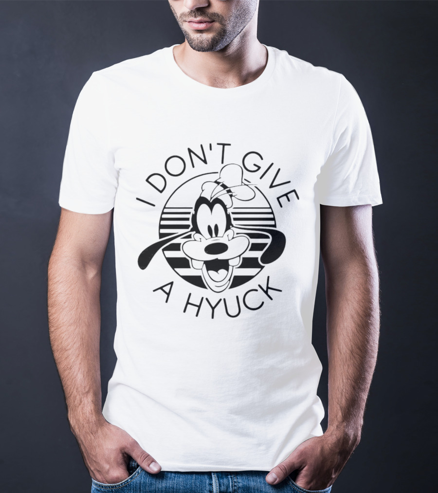 Goofy I Don't Give A Hyuck Retro Circle Face T-Shirt