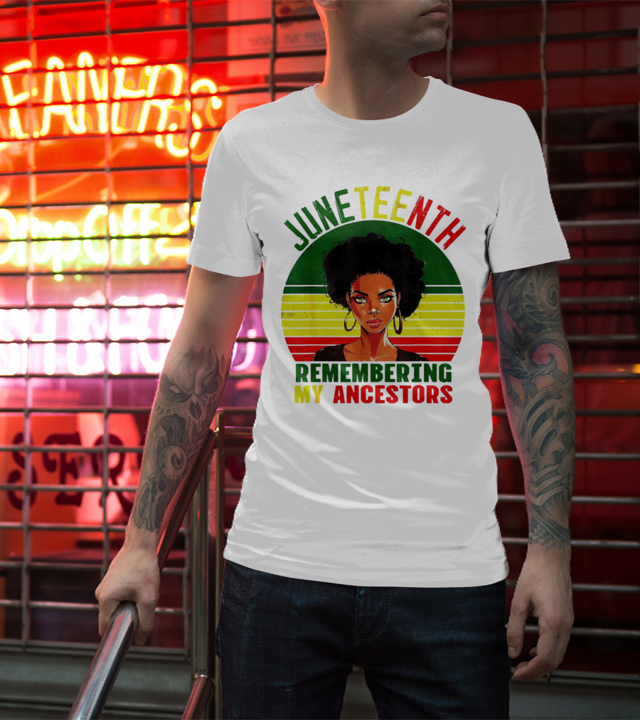 Juneteenth Remembering My Ancestors Black Women Loc'd Hair T-Shirt