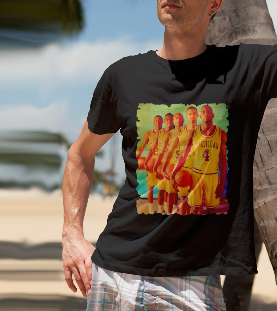 Michigan Wolverines Fab Five Historic Basketball Team T-Shirt