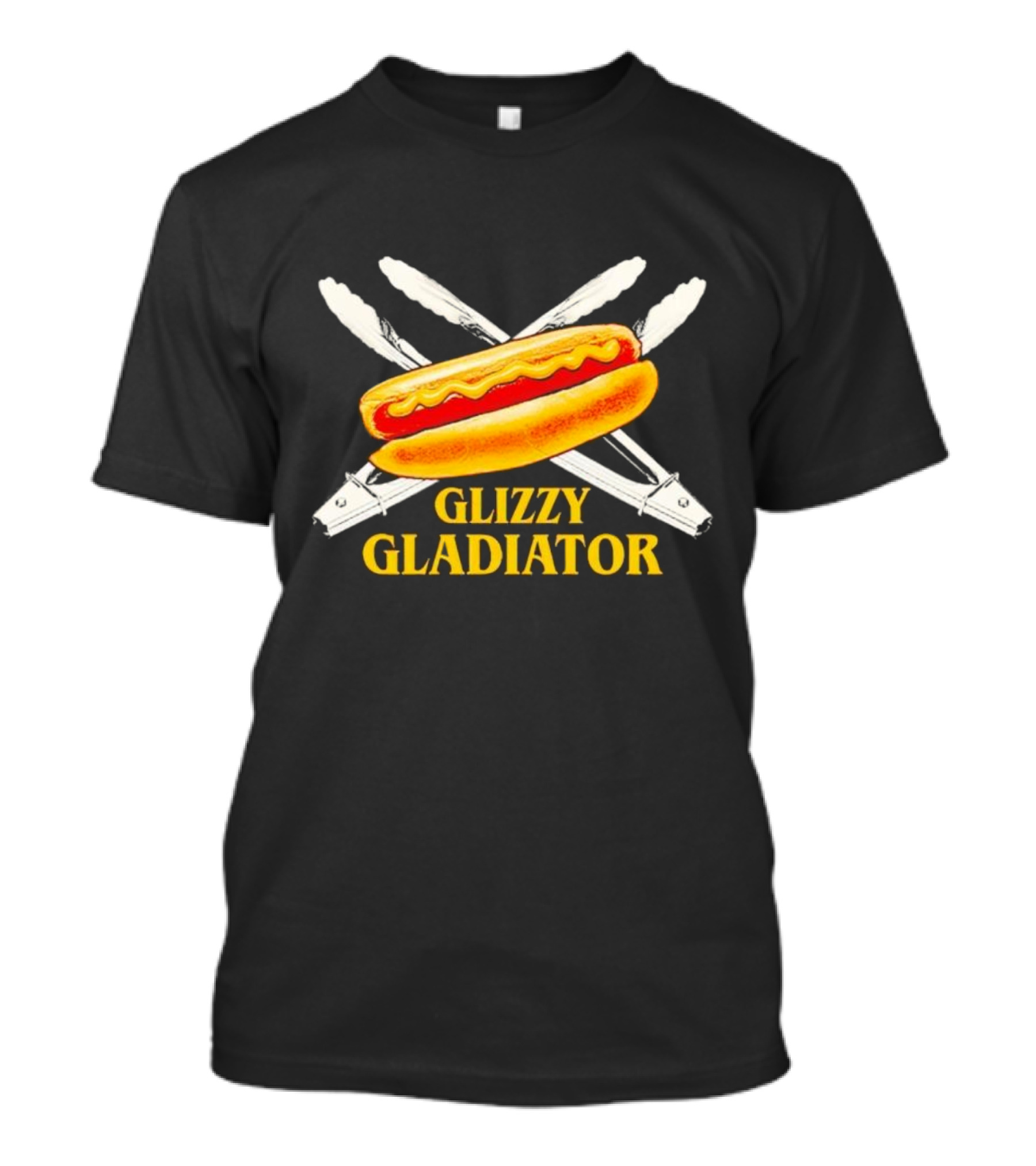 Glizzy Gladiator Hot Dog And Grill Tongs Crossed T-Shirt