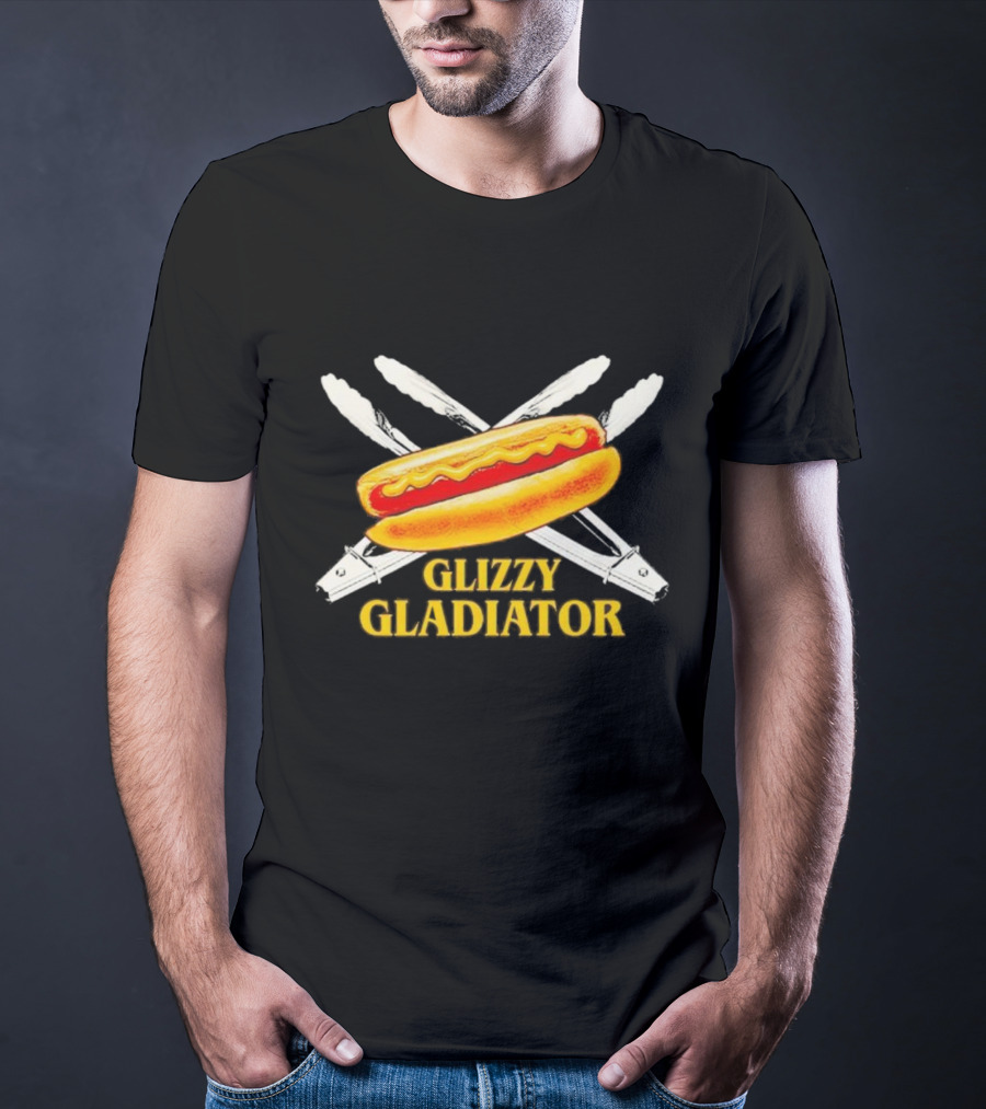 Glizzy Gladiator Hot Dog And Grill Tongs Crossed T-Shirt