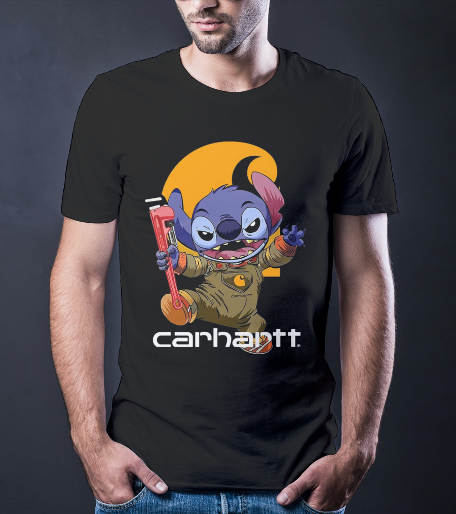 Stitch Carhartt Work In Progress Logo Crossover T-Shirt