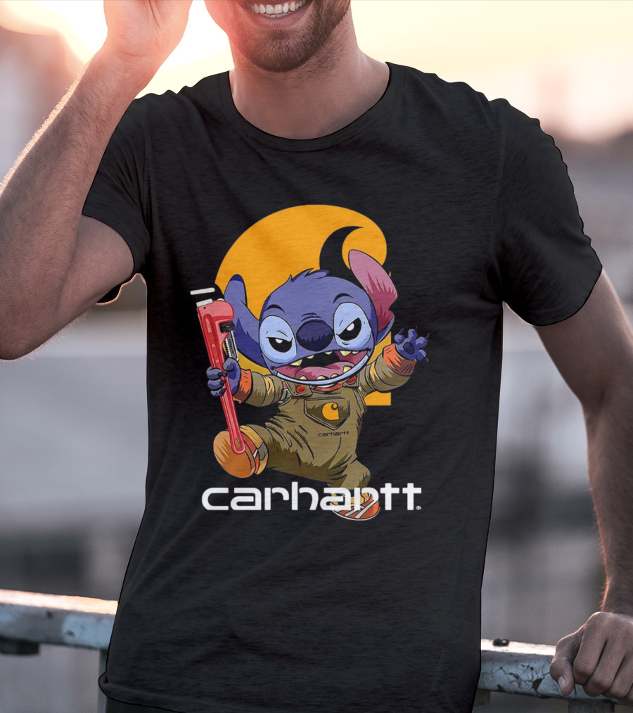 Stitch Carhartt Work In Progress Logo Crossover T-Shirt