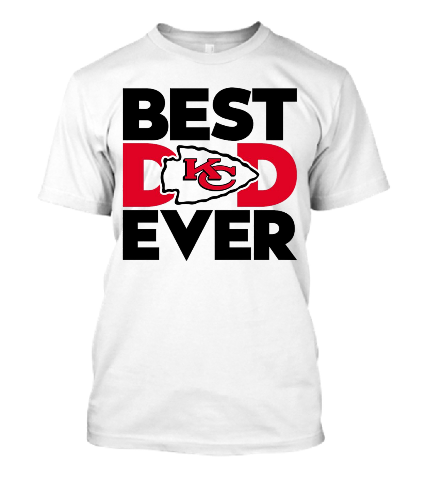 Best Dad Ever Kansas City Chiefs NFL Fan T-Shirt