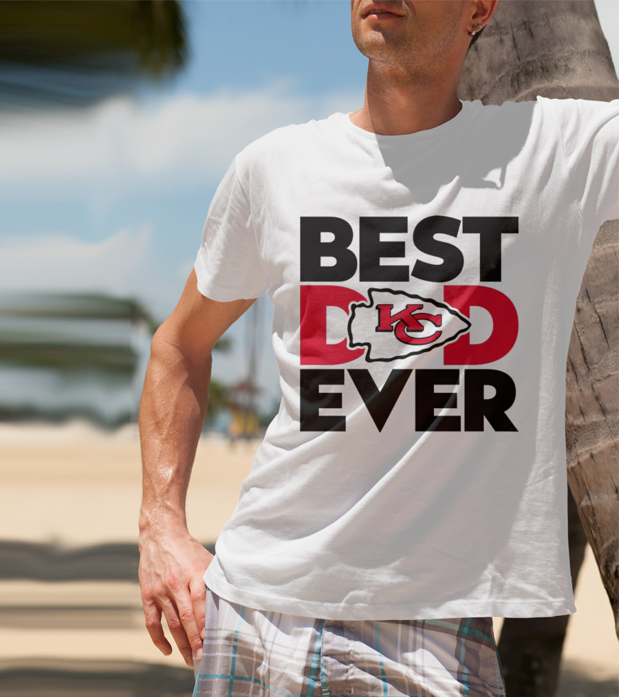 Best Dad Ever Kansas City Chiefs NFL Fan T-Shirt