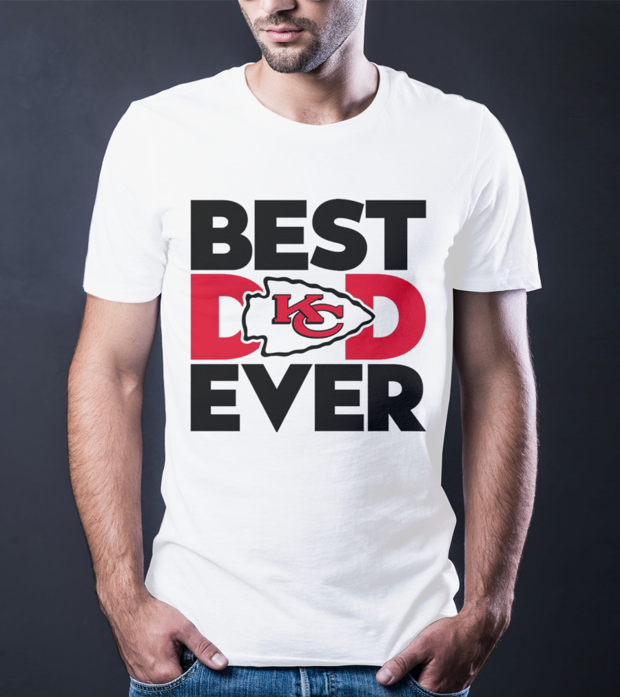 Best Dad Ever Kansas City Chiefs NFL Fan T-Shirt