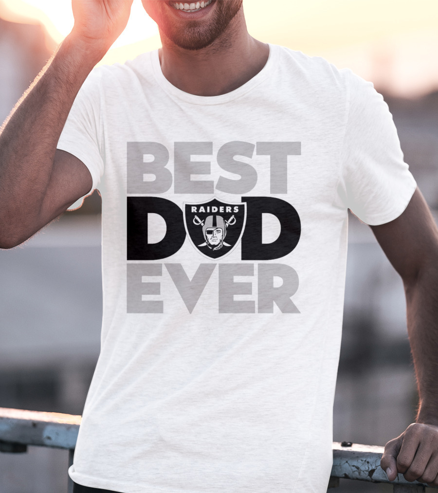 Best Dad Ever Raiders NFL Las Vegas T-Shirt