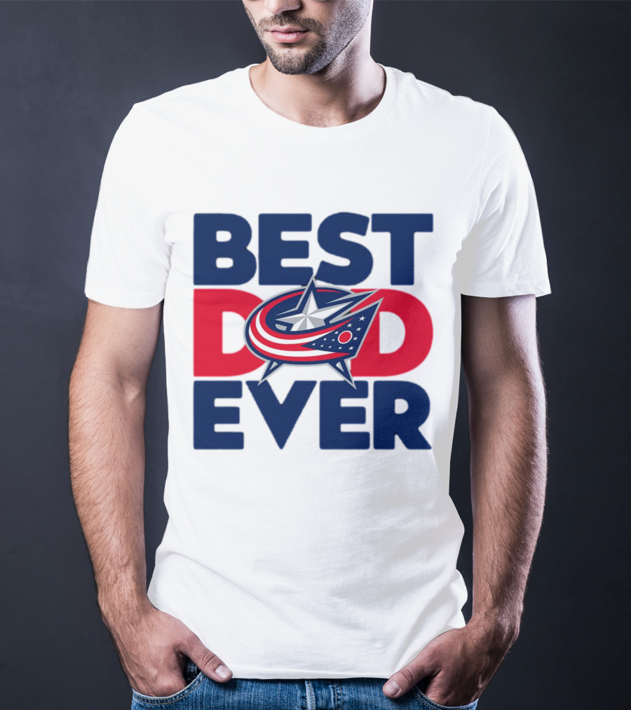 Best Dad Ever NHL Columbus Blue Jackets T-Shirt