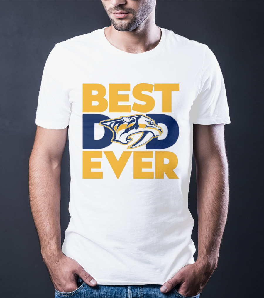 Best Dad Ever Nashville Predators NHL Fan T-Shirt