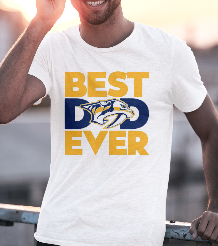 Best Dad Ever Nashville Predators NHL Fan T-Shirt