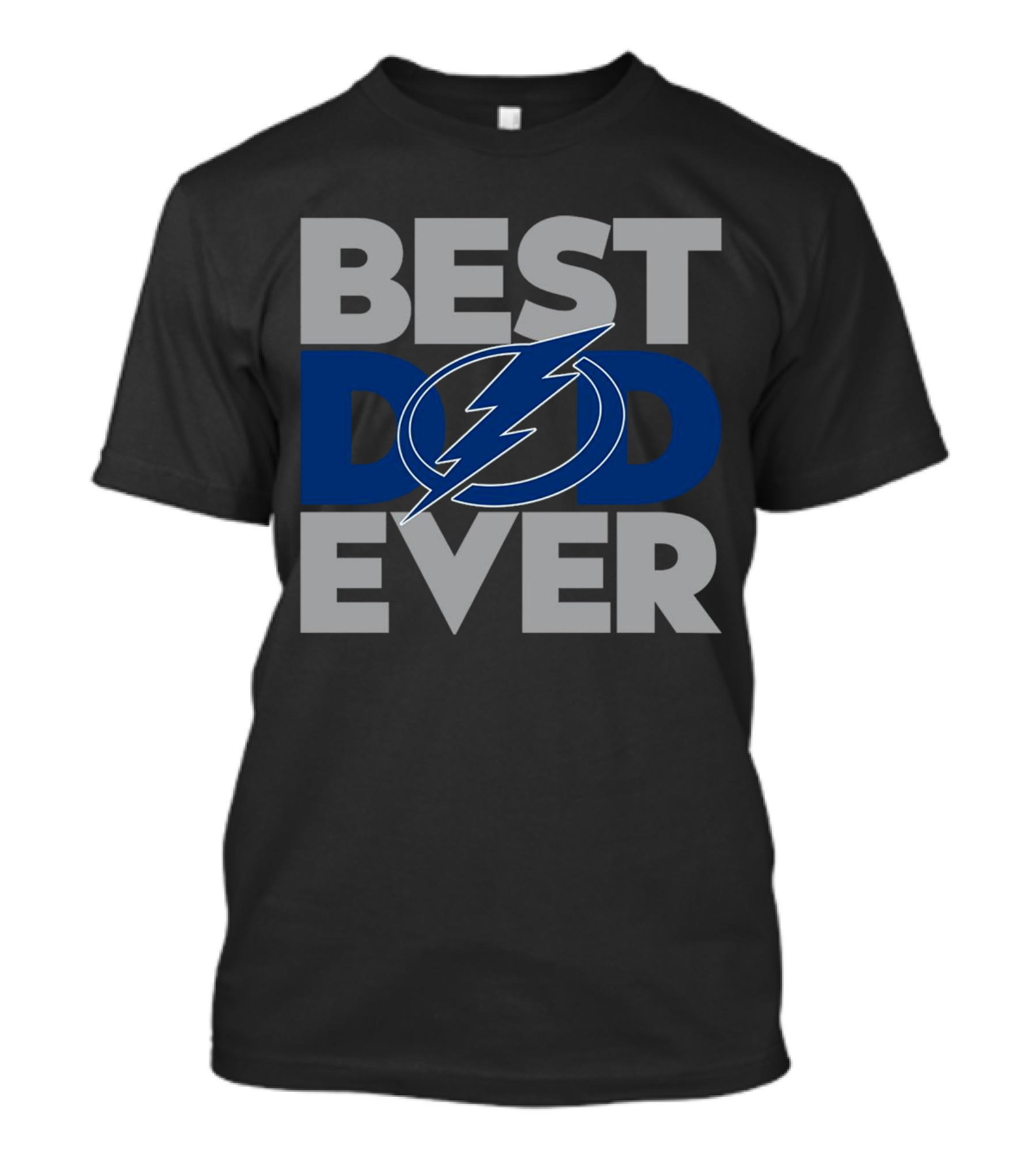 Best Dad Ever NHL Tampa Bay Lightning Bolt T-Shirt