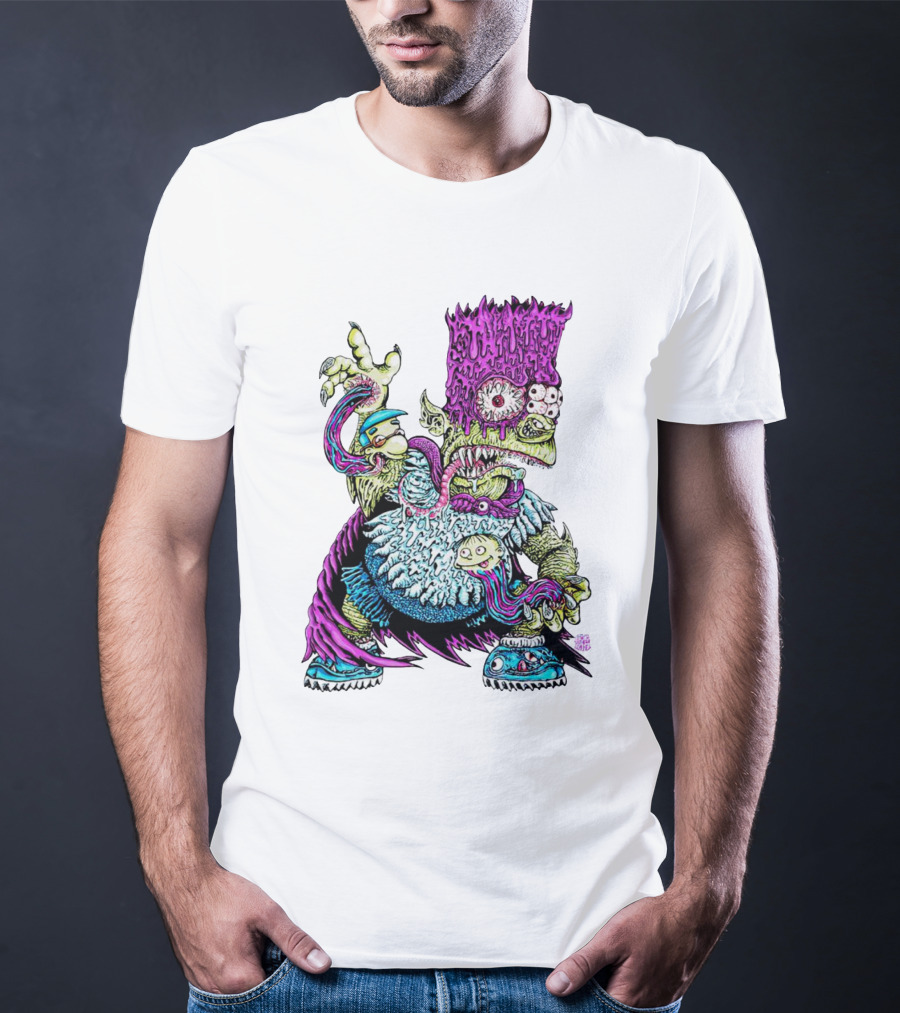 Caped Monster Bart Simpson Surreal T-Shirt