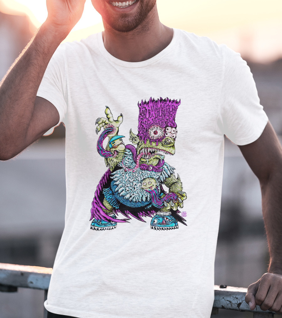 Caped Monster Bart Simpson Surreal T-Shirt
