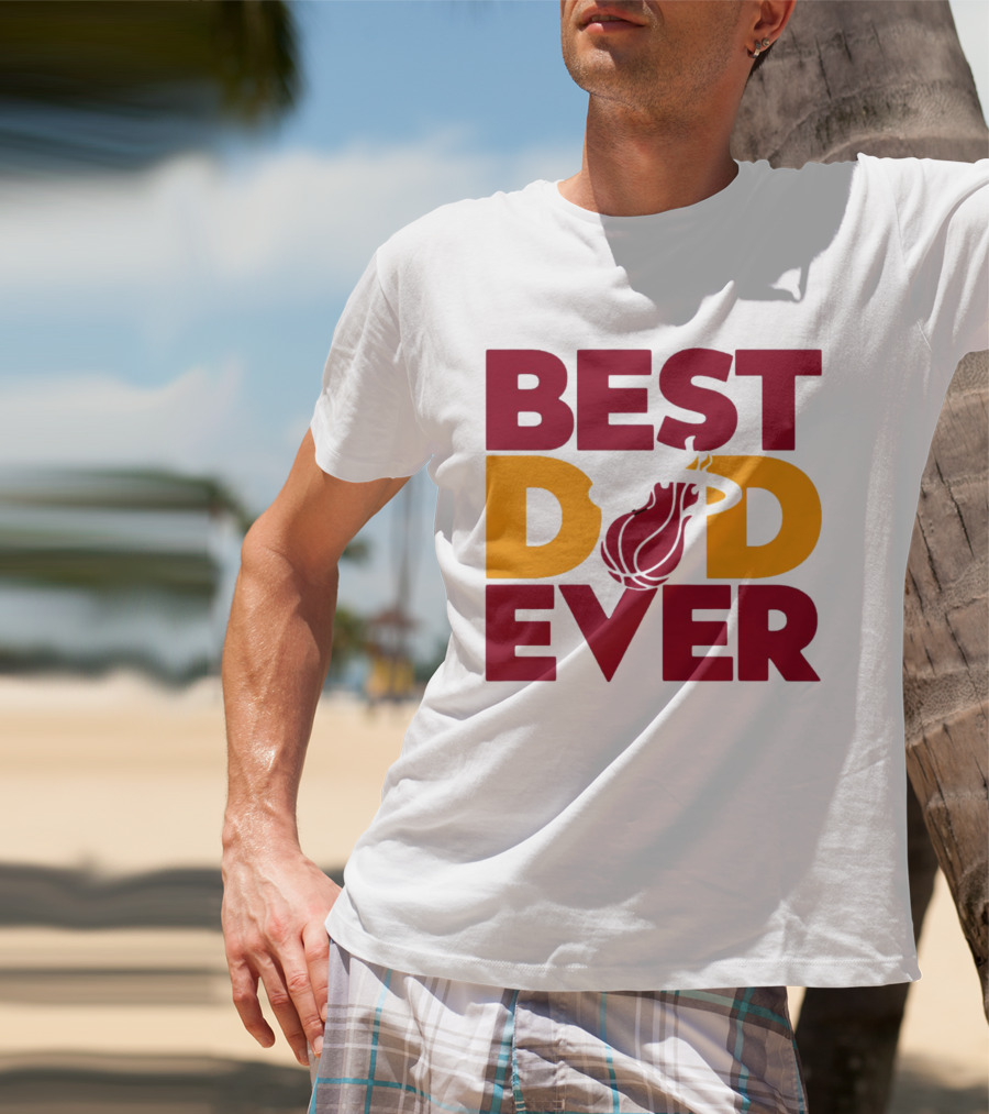 Best Dad Ever NBA Miami Heat Basketball Fan T-Shirt