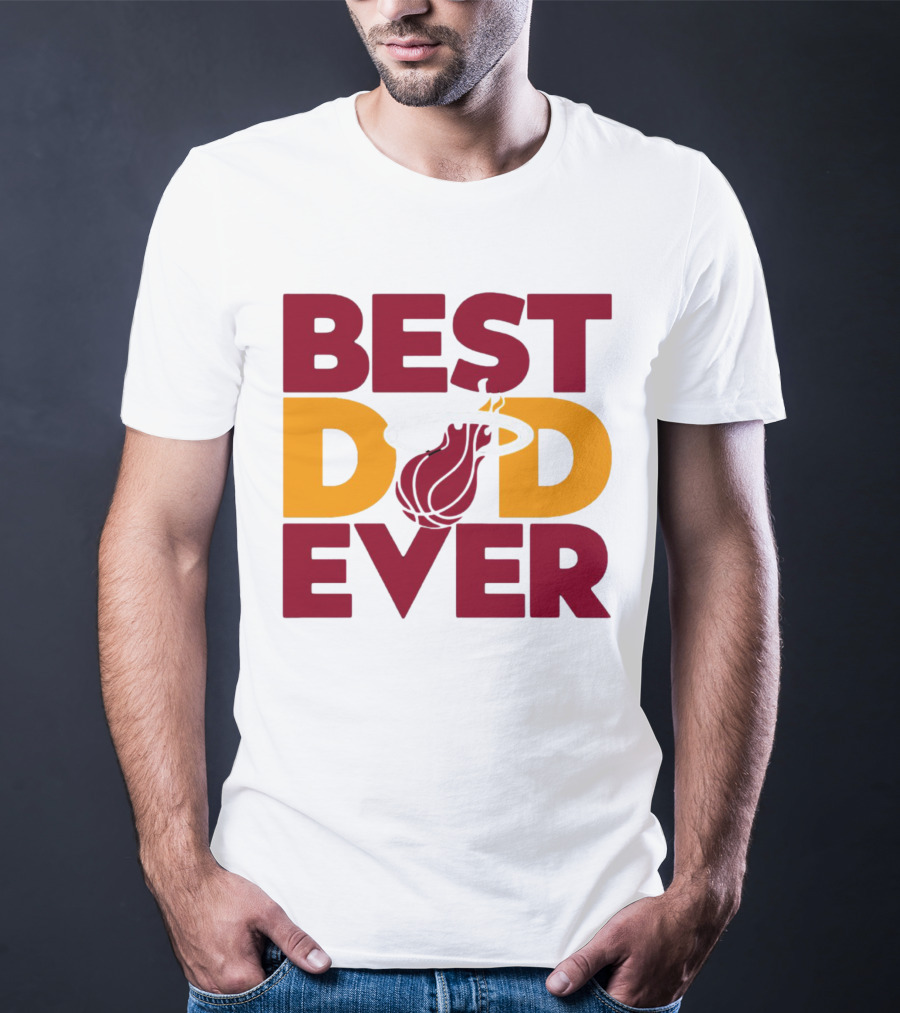 Best Dad Ever NBA Miami Heat Basketball Fan T-Shirt