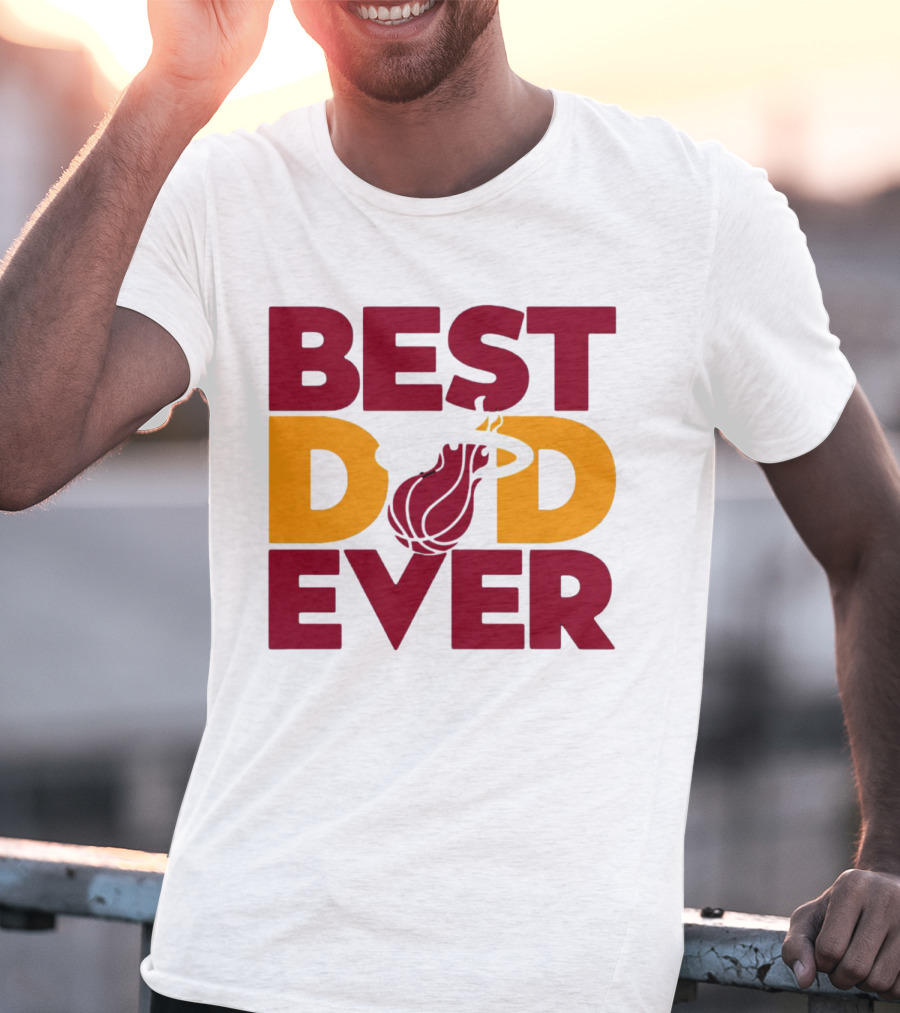 Best Dad Ever NBA Miami Heat Basketball Fan T-Shirt