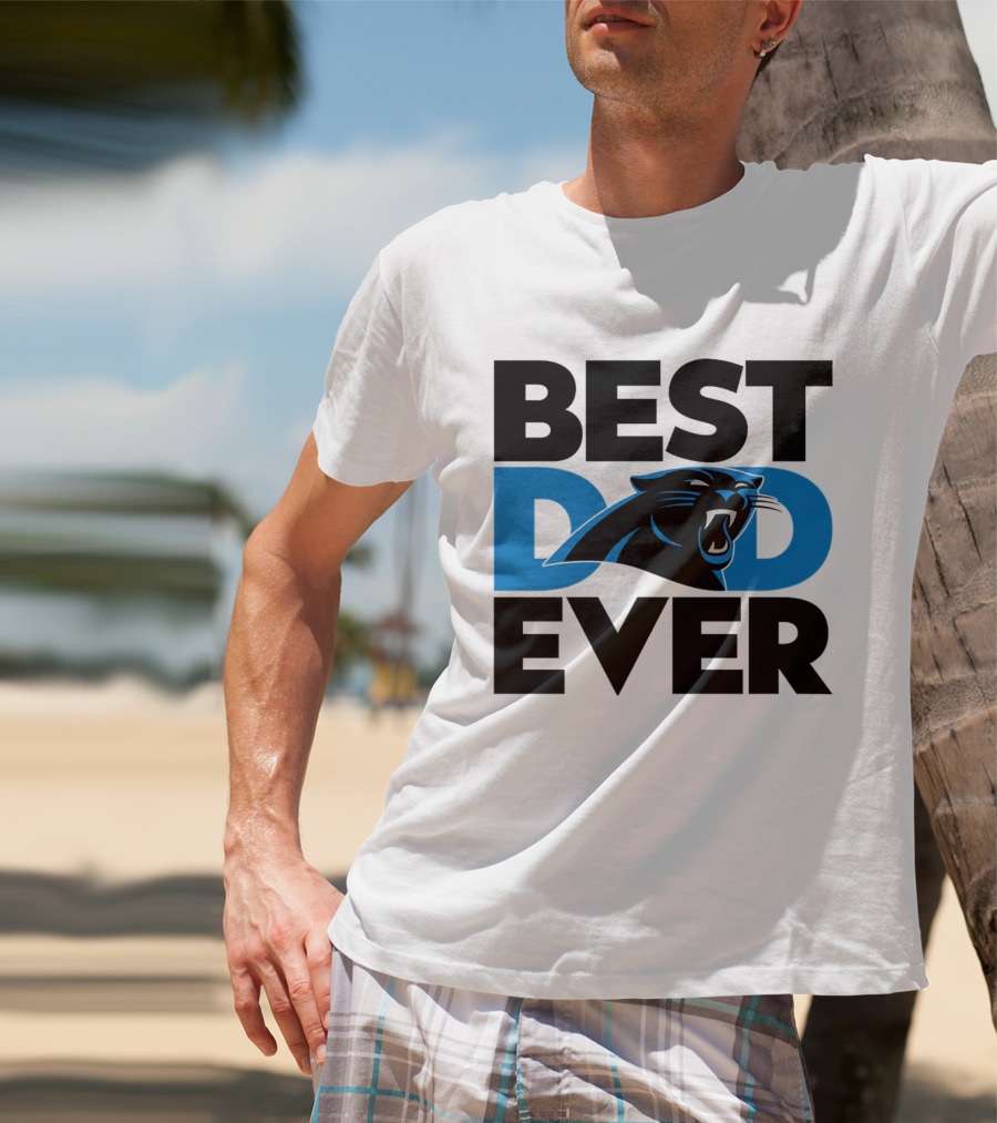 Best Dad Ever Carolina Panthers NFL Fan T-Shirt