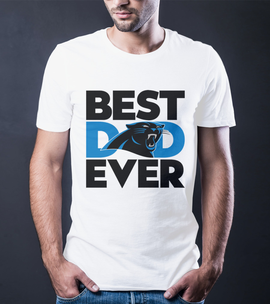 Best Dad Ever Carolina Panthers NFL Fan T-Shirt