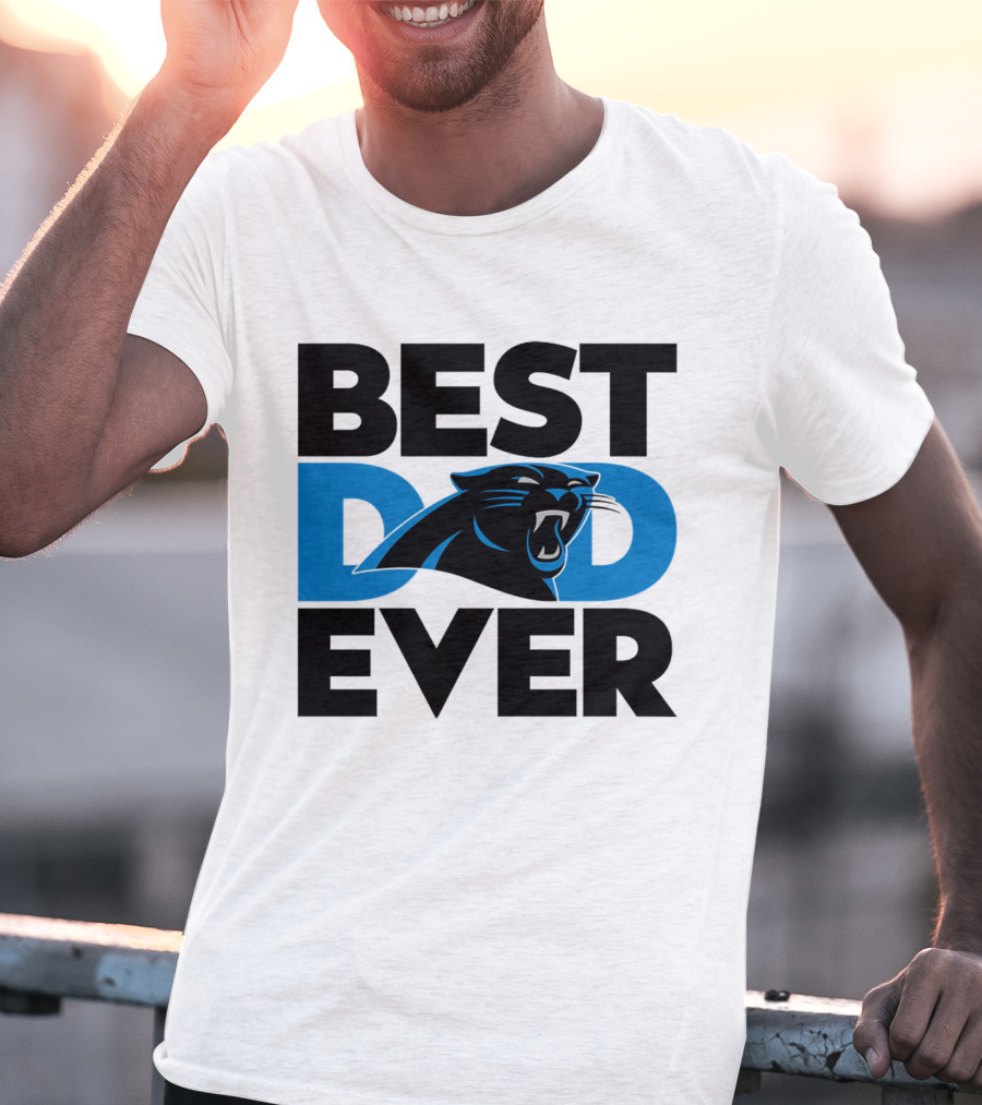 Best Dad Ever Carolina Panthers NFL Fan T-Shirt