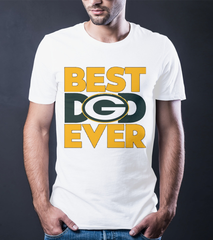 Best Dad Ever Green Bay Packers Logo NFL T-Shirt