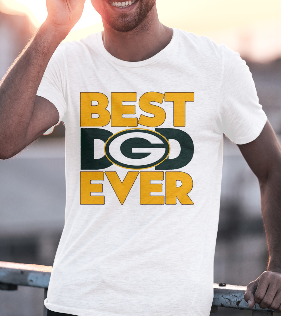 Best Dad Ever Green Bay Packers Logo NFL T-Shirt