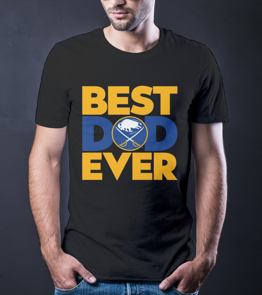 Best Dad Ever NHL Buffalo Sabres Fan Merchandise T-Shirt