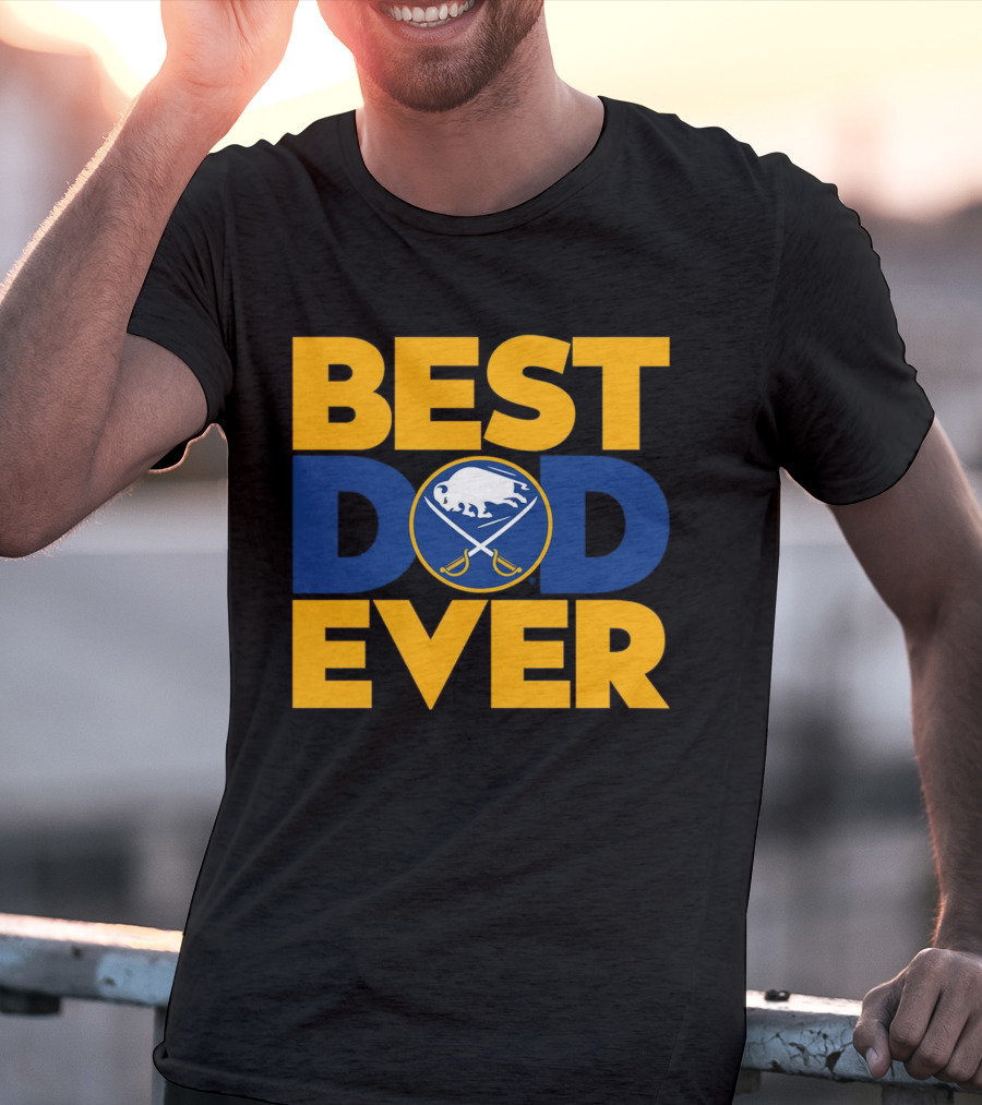 Best Dad Ever NHL Buffalo Sabres Fan Merchandise T-Shirt