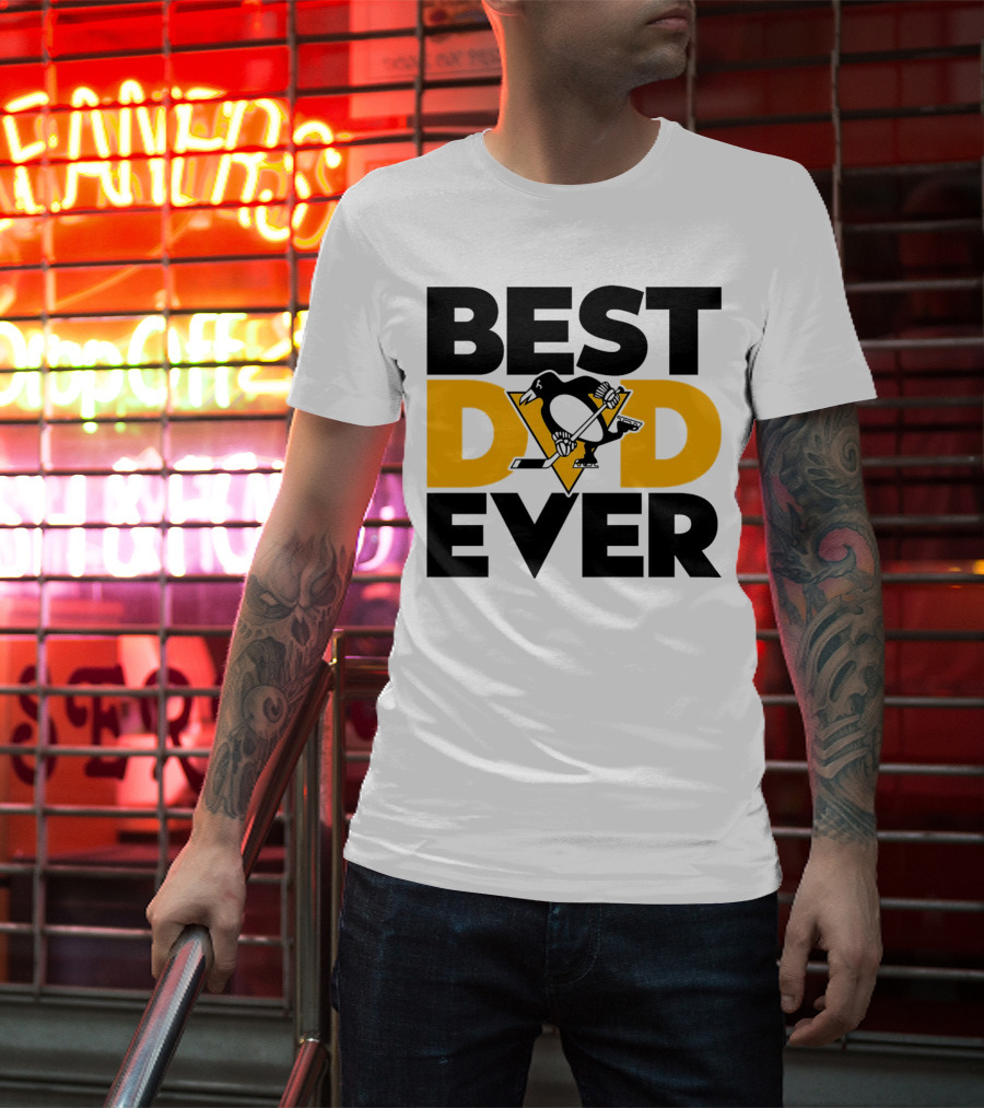 Best Dad Ever NHL Pittsburgh Penguins T-Shirt