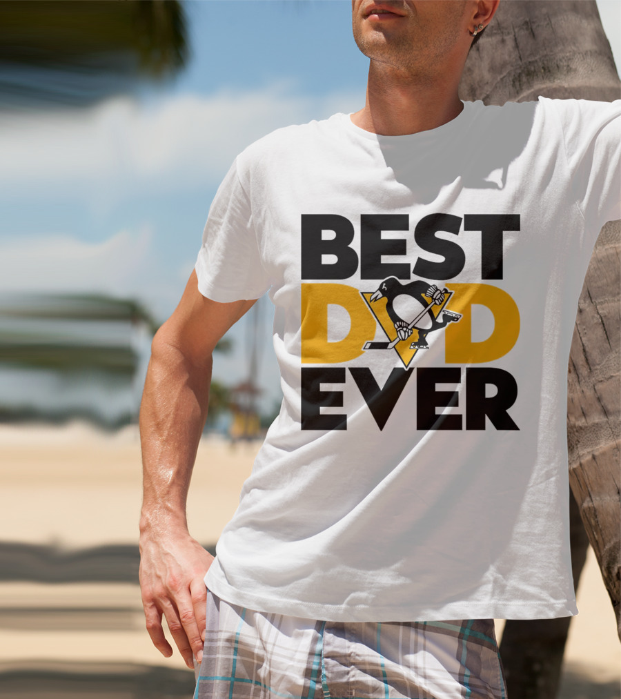 Best Dad Ever NHL Pittsburgh Penguins T-Shirt