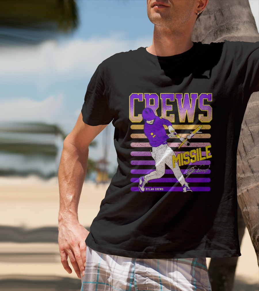 Crews Missile Dylan Crews LSU Tigers Signature T-Shirt