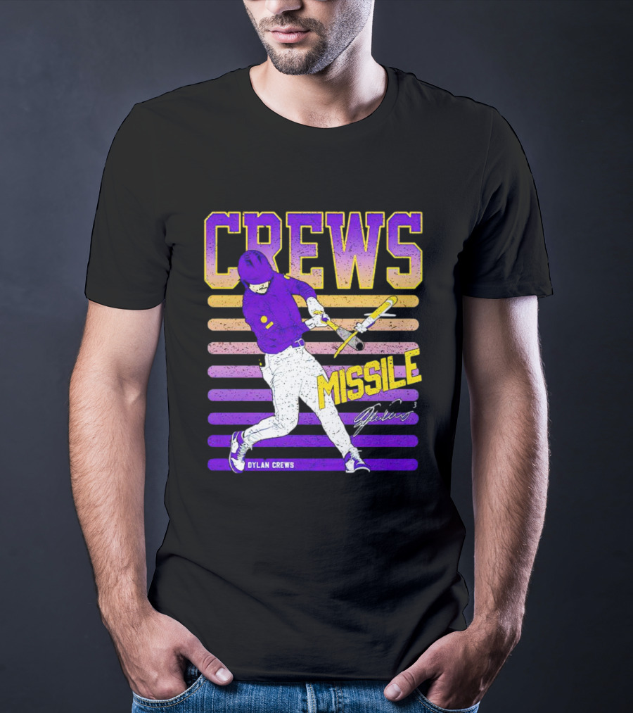Crews Missile Dylan Crews LSU Tigers Signature T-Shirt
