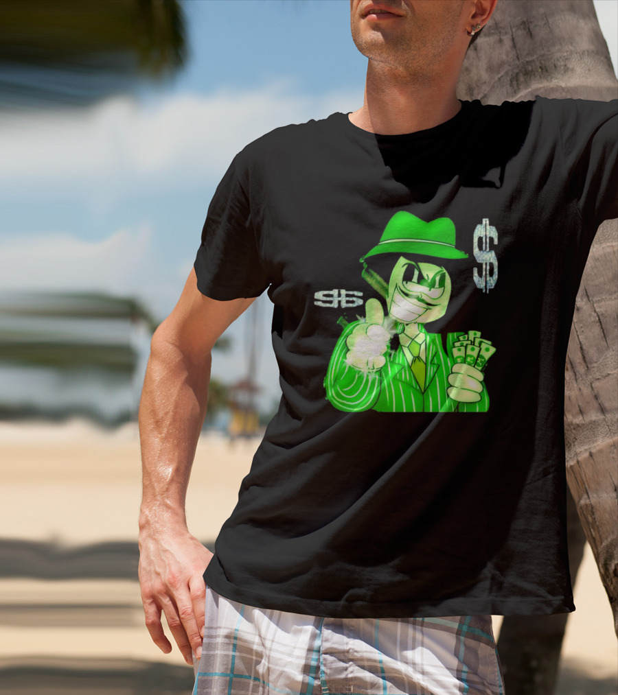 Gangsta Sponge Whang Dollar Suit Fedora Money T-Shirt
