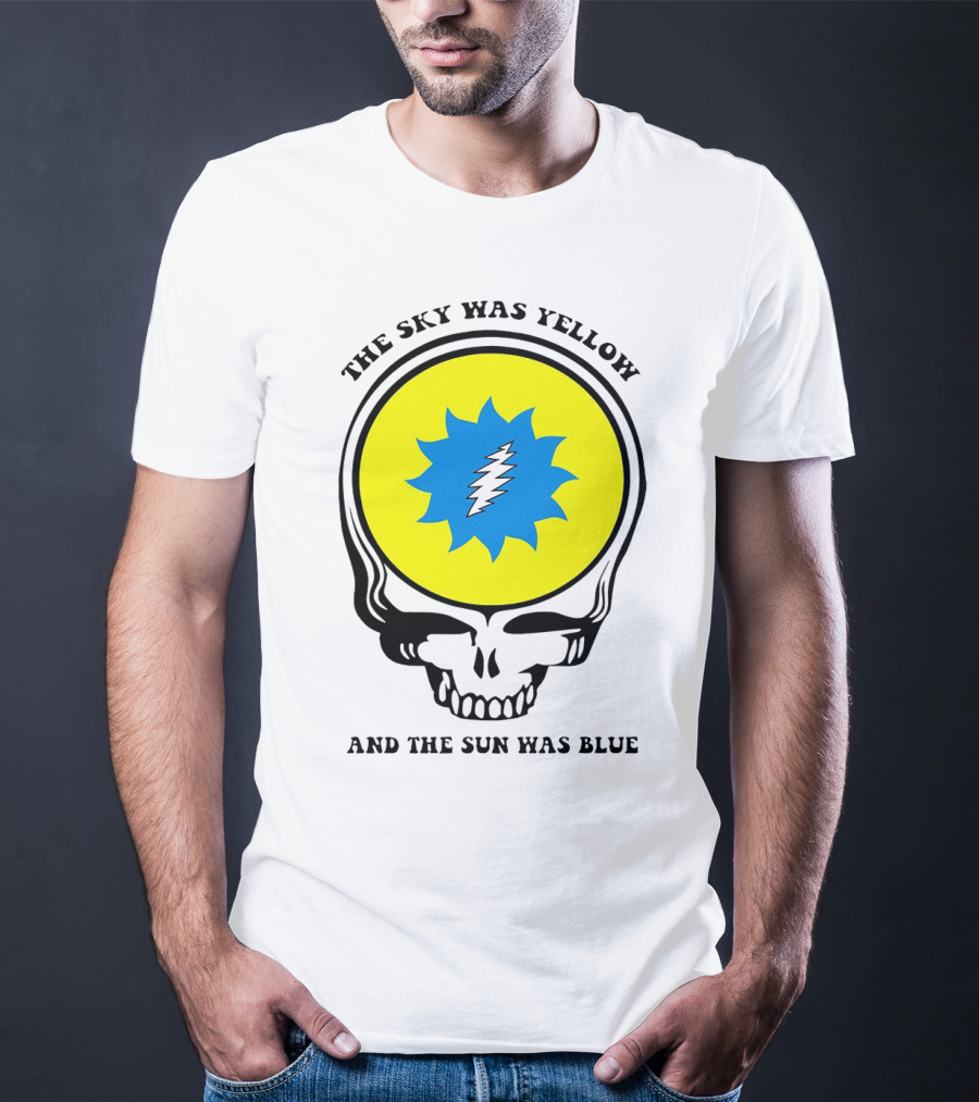 Grateful Dead Skull With Yellow Sky And Blue Sun Iconic T-Shirt
