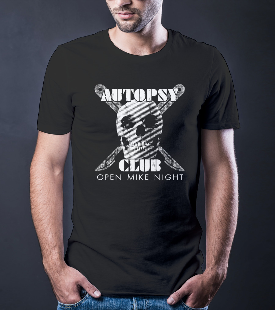 Autopsy Club Skull Open Mike Night T-Shirt