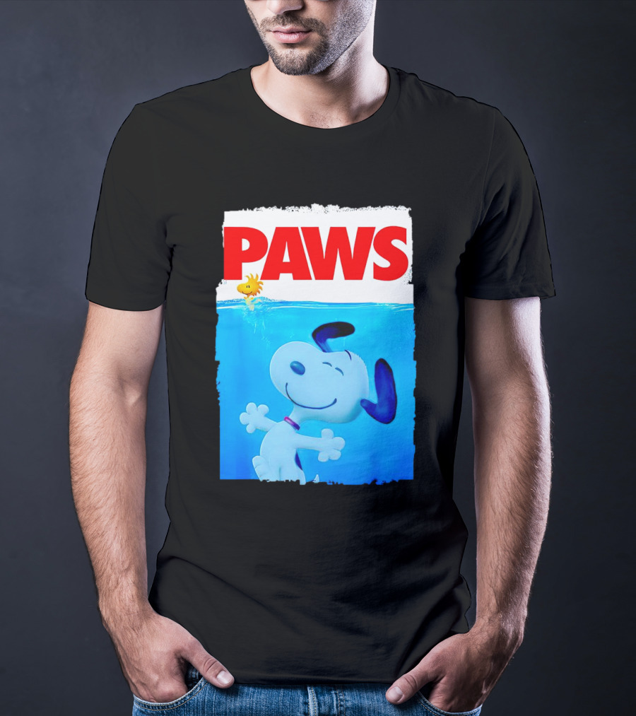 Paws Snoopy And Woodstock Szurkulet T-Shirt