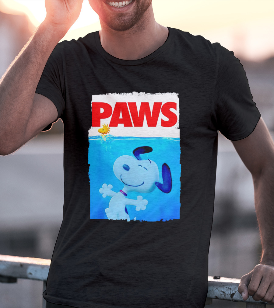 Paws Snoopy And Woodstock Szurkulet T-Shirt