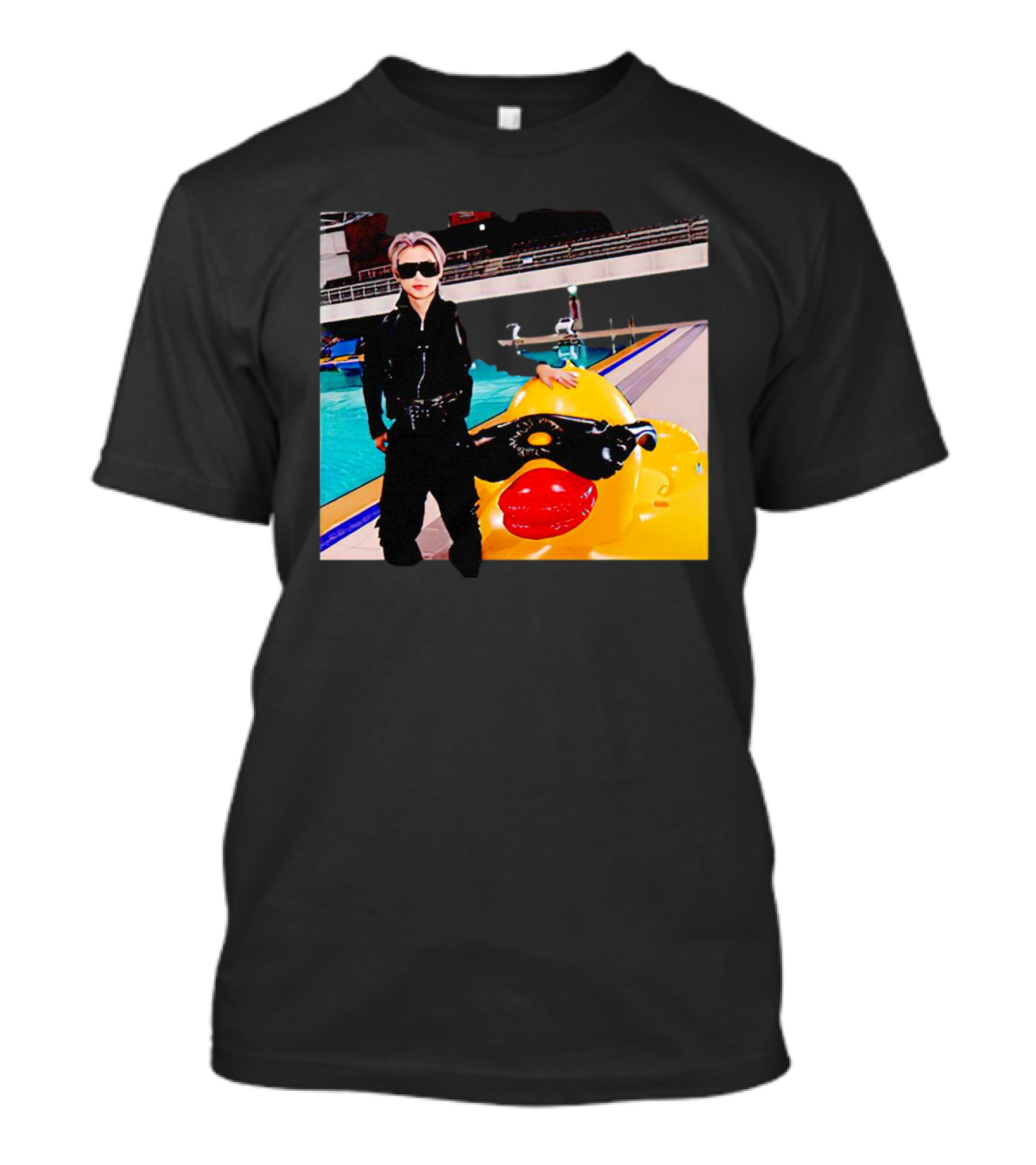 Stray Kids Felix By Pool With Giant Sunglasses Duck T-Shirt