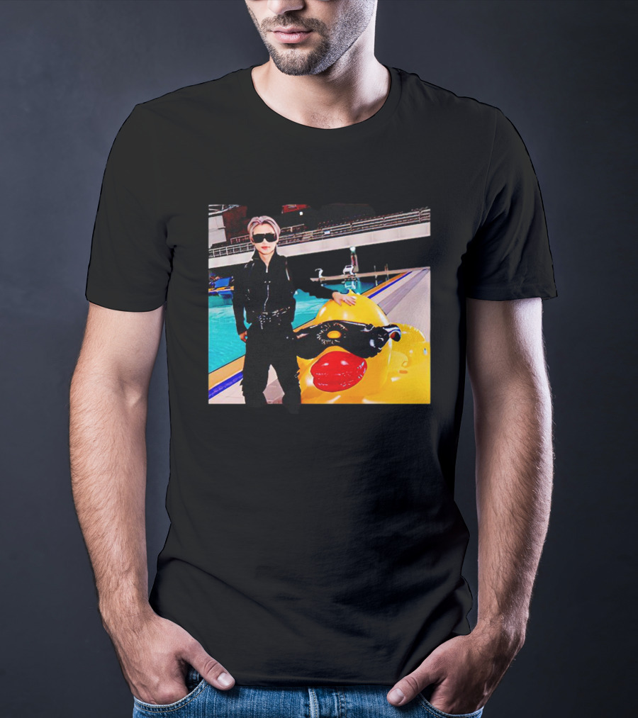 Stray Kids Felix By Pool With Giant Sunglasses Duck T-Shirt