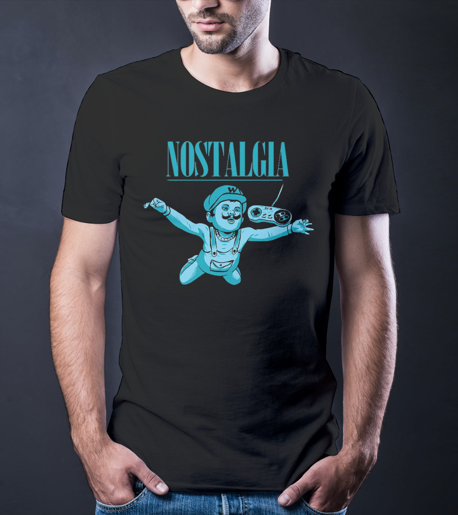 Nostalgia: Wario X Nirvana’s Nevermind Nineties Game Controller Classic T-Shirt